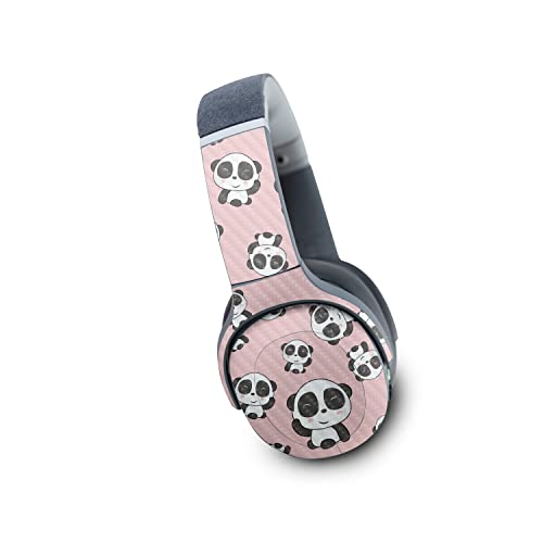 Image of MightySkins Carbon Fiber Skin Compatible with Skullcandy Crusher Evo Wireless - Panda Hello | Protective, Durable Textured Carbon Fiber Finish | Easy to Apply | Made in The USA