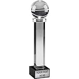 Crown Awards Basketball Austerity Trophy, 10" Crystal Basketball Trophies Prime