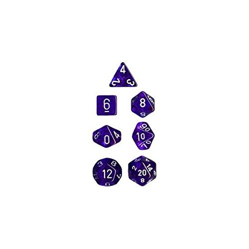 CHESSEX TRPG dice / dice Translucent Polyhedral (polyhedron) Blue w / white 7 piece set (japan import)