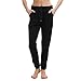 Stanpetix Joggers for Women with Pockets - Black Sports Pants Sweatpants for Running Exercise (Black,L)