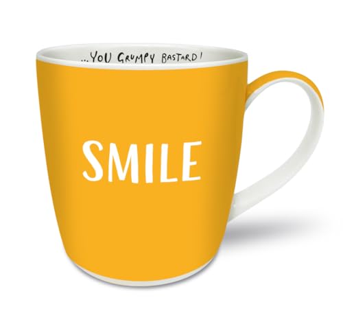 Smiling Faces MAKING SMILES SINCE 2001 Brutally Honest Mug en porcelaine anglaise 330 ml, blanc, passe au lave-vaisselle et au micro-ondes, coffret cadeau inclus (Smile)