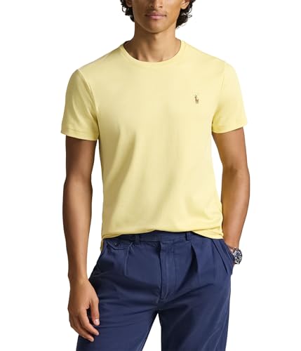 Image of POLO RALPH LAUREN Men's Custom Slim Fit Soft Cotton T-Shirt, Wicket Yellow, S