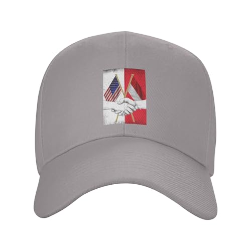 Monaco Monegasque Handshake USA Flag Baseball Cap