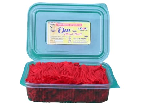 Image of Om Phool Batti 1000 Pcs. Long Cotton Wicks Box Pack Thiri Rui Handmade Lambi Diya Jyot Batti for Pooja Aarti Navratri Home Dcor Meditation and Spiritual Prayers (Red, Size 3.5 Inch)