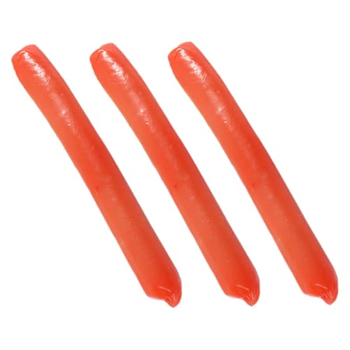 3Pcs Realistic Hot Dog Sausage Model Lifelike Fake Food for Kitchen Staging Restaurant Display Party...