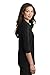 Port Authority Ladies Silk Touch 3/4-Sleeve Polo, Black, Large