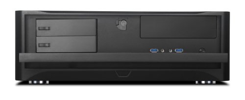 Gabinete SilverStone Technology para HTPC con panel frontal de aluminio, formato Micro-ATX, 2 bahías de intercambio en caliente, 3 ventiladores silenciosos de 120 mm y puertos USB 3.0 x2, color negro (modelo GD06B-USA) miniatura 5