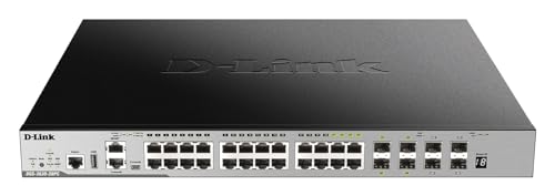 Image of D-Link 28-Port PoE Gigabit Smart Managed Ethernet Switch (370W)| 20 GbE PoE + 4 SFP Combo PoE + 4 10G SFP+ Ports | L3 | 6kV Surge Protection (DGS-3630-28PC /SI)