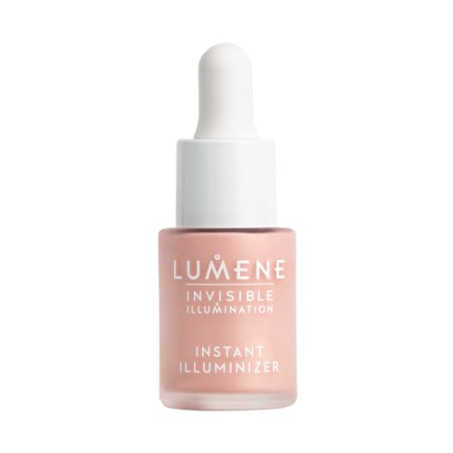 LUMENE Invisible Illumination Instant Illuminizer Glow Drops | Farbton Rosy Dawn | Für einen strahlenden, taufrischen Glanz | Lichtreflektierende Pigmente und feuchtigkeitsspendende Formel | 15 ml