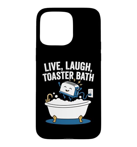 Live�ALaugh�AToaster Bath - �y�������t ����ȃm�x���e�B �~�[�� �X�}�z�P�[�X iPhone 15 Pro Max �p