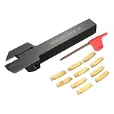 Enwye CNC-Bohrstangenhalter MGEHR1212-2 12 x 100 mm mit 10 Stück MGMN200-G-Hartmetalleinsätzen, Trennstahlhalter, Meißel-Durchstechplatten-Kits