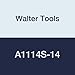 Walter Tools A1114S-14 14 mm HSS NC Spot Drill, 4.04 mm Length of Cut, 25 mm Extension Length, 115 mm Overall Length