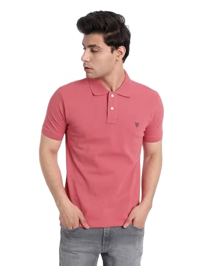 AWAPolo T-Shirt for Men Regular Fit Half Sleeve- Cotton Solid Tees for Men