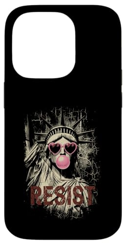 Resist Statue Liberty Bubblegum Equality Retro Edgy Protest �X�}�z�P�[�X iPhone 14 Pro �p