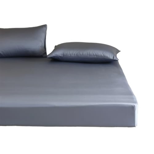 Drap housse bleu 150x200x28cm housse de matelas double extensible - 2