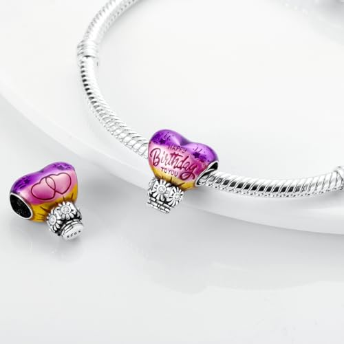 Hapour 925 Sterling Silver Charms for Charm Bracelets Necklace European Jewelry Pendant Beads Charms for Women Mom2