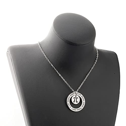 Collar Pi de plata con colgante matemático FUSTMW talla grande 5