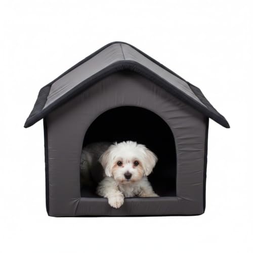 SUNNYDOGS Stoff-Hundehütte, grau - 64 x 57 x 60 cm