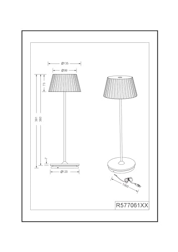 Reality Leuchten Lampada Led Da Tavolo Suarez, Verde, Altezza 39 Cm, Metallo - 7