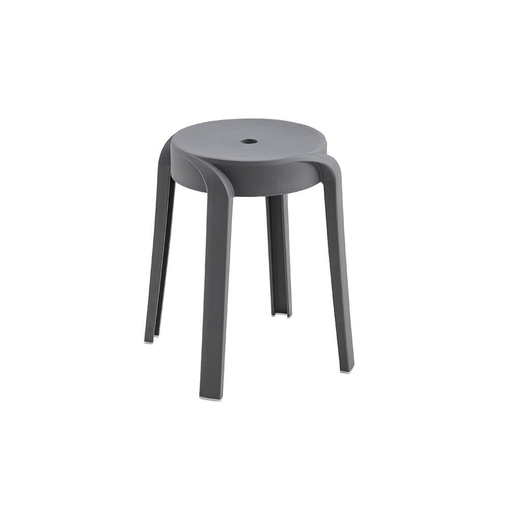 Home Deluxe NIVO Lot de 6 tabourets empilables, gris, pour cuisine, salon et jardin