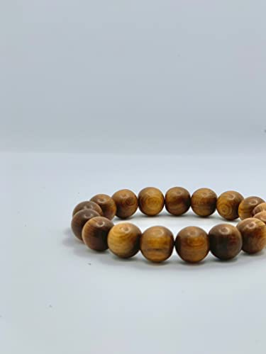 Haluong99 Natural Green Cypress Wood Bracelet Healing Power Crystal Beads, Beautifully Designed, Relieves Stress Chain Of 17 Natural Fragrance Beads, Jewelry Unisex #TOP2