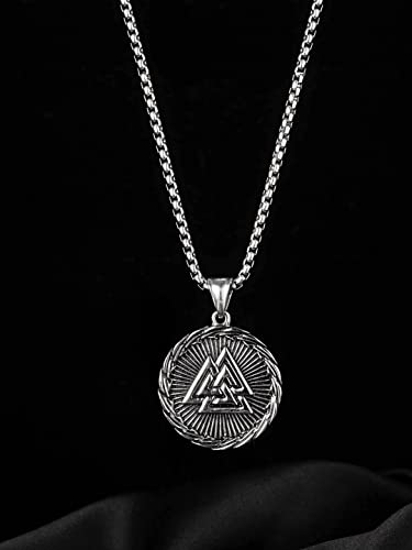 Image of Yellow Chimes Chain Pendant for Men Fashion Black Silver Pendants For Men |Shaped Pendant Necklace | Stainless Steel Chain for Men | Accessories for Men | Birthday Gift for Men & Boys