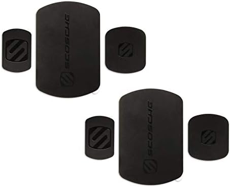 Scosche MRK2PK-UB MagicMount Phone Replacement Plate Kit - for Magnetic Car Phone Mount Holder with Extra Strength Hold, Universal with All Devices, Black, Pack of 2