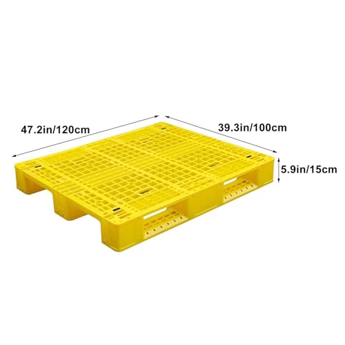 Wytrzymałe palety z tworzywa sztucznego, lekkie, oddychające kratki do magazynu, supermarketu i kuchni, czerwona paleta podłogowa (100 x 80 cm)