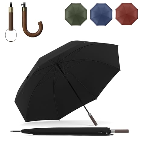 Sapor Design Regenschirm Stockschirm sturmfest Auf-Automatik windsicher | groß & stabil für 2 Personen Damen & Herren | Golfschirm Reise – 123 cm Ø elegant | MODERN/CLASSIC