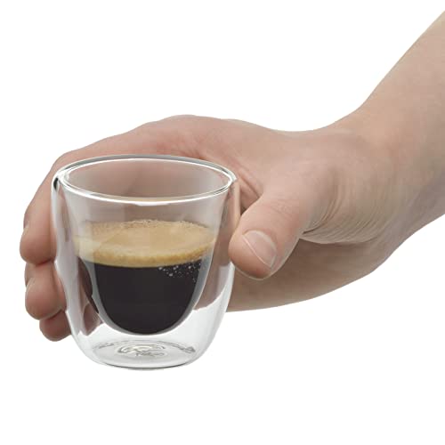 WMF Kult doppelwandige Espressotassen Glas Set 2-teilig, doppelwandige Gläser 80ml, Schwebeeffekt, Thermogläser… – Ansicht 5
