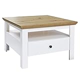 Moderner, pflegeleichter Couchtisch mit Schubkasten in Artisan Eiche