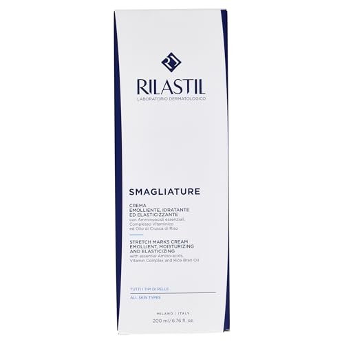 Rilastil Dehnungsstreifen-Creme, Pflege gegen Dehnungsstreifen, weichmachend, feuchtigkeitsspendend und elastizitätsfördernd, 200-ml-Packung – Ansicht 4