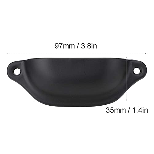 Fydun Antike Pull, Vintage Shell Shape Pulls, Pull Griffe für Schrank Schublade Tür Bücherregal Schrank Schublade(schwarz)