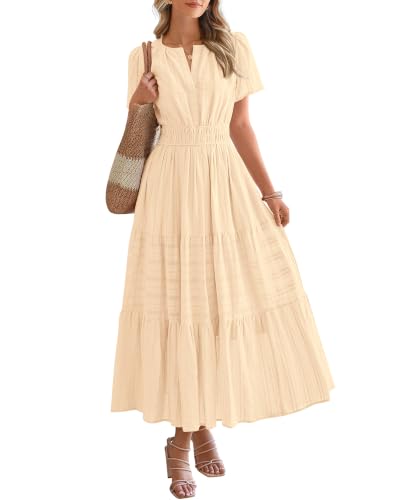 BTFBM Womens Summer 2026 Casual Midi Maxi Dresses Lightweight Short