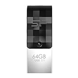 Tamaño pequeño y compacto Silicon Power Mobile C31 unidad flash USB 64 GB USB Type-A / USB Type-C 3.0 (3.1 Gen 1) Negro, Plata - Memoria USB (64 GB, USB Type-A / USB Type-C, 3.0 (3.1 Gen 1), Girar, 3,3 g, Negro, Plata)