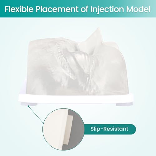 Image of Face Model for Injection Practice Kit - Transparent Face for Injection Liquid Training, Perfect for Micro Plastic Surgery, Filler Practice, Beautician Teaching, Medical Students Learning