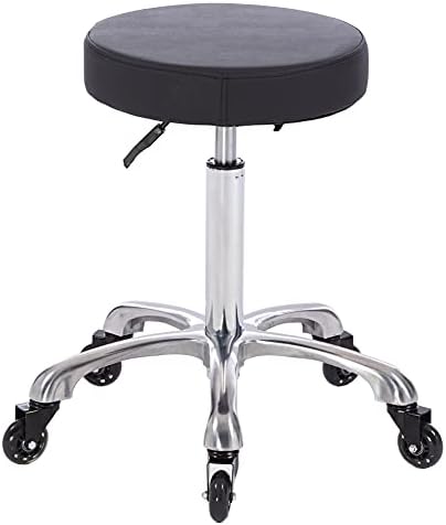 MCcursor Rolling Salon Stool Swivel Chair with Wheels Height Adjustable Hydraulic for Hair Salon Beauty Facial Massage Spa Tattoo Medical Home Office