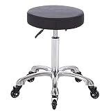 MCcursor Rolling Salon Stool Swivel Chair with Wheels Height Adjustable Hydraulic for Hair Salon Bea
