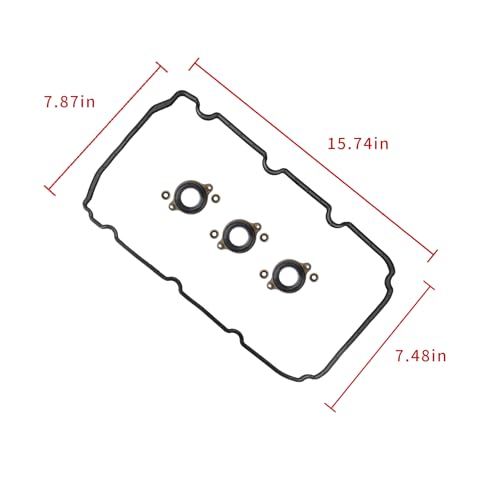 Image of VS50881 Valve Cover Gasket & Gasket Maker for Honda Accord Odyssey Pilot Passport Crosstour 3.5L,13-24 Acura MDX RDX RLX TLX Ridgeline 3.5 /3.0L 120305G0000 120505G0000 123415G0A00 123515G0A00 0362072