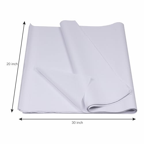 White Tissue Paper Bulk | White Tissue Paper for Gift Bags | 20 X 30 Inch - 100 Sheets | Acid Free Tissue Paper for Packaging, Wrapping Paper, Packing Tissue Paper for Moving, Crafts, Wedding Decor - Thumbnail 2