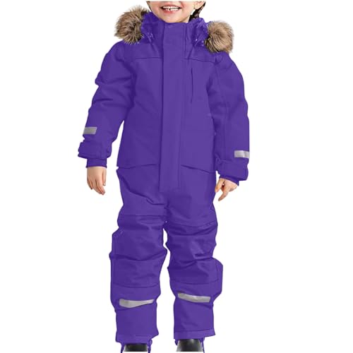 Image of Snow Suit for Kids Girls Boys One Piece Snowsuit Waterproof Windproof Winter Outdoor Overalls Snowboarding Ski Suits