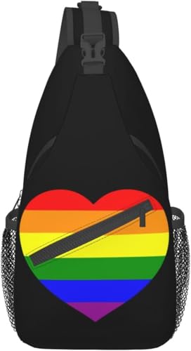 Mochila bandolera LGBT Gay Pride unisex negra