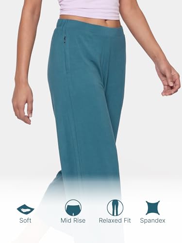 Image of Enamor Mid Rise Crop Length Slip on Shop in Culotte for Women - Relaxed Fit, Super Soft - E064
