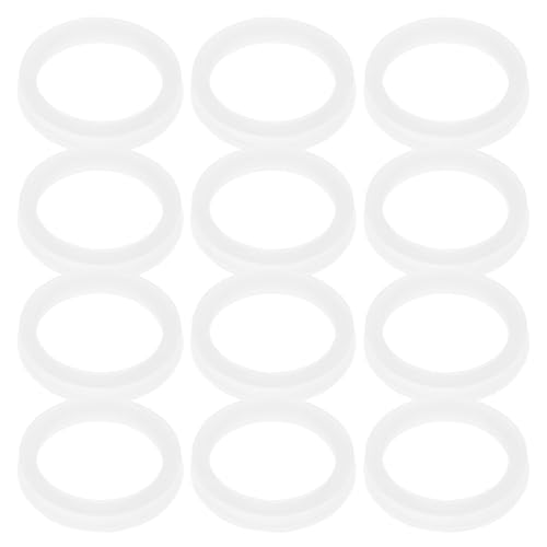 OKUMEYR 12pcs White Thick Silicone Sealing Rings for Solar Hot Water Heater Water Pipe Gasket Replacement Tub Overflow Pump Seal Repair Accessories