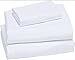Glarea Microfiber 3 Piece Bed Sheets Set with 1 Pillowcase, 1 Flat Sheet, 1 Fitted Sheet (White, Twin)