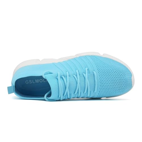 Image of GSLMOLN Mens Womens Fashion Sneakers Unisex Slip on Ultra-Sock Knit Soft Sole Breathable Lightweight Casual Walking Shoes