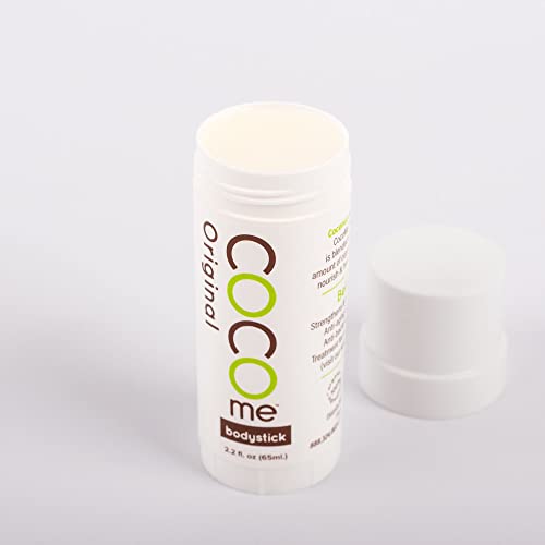 CocoMe Bodystick - 100% Organic Moisturizing Virgin Coconut Oil Solid Bar with Anti-aging Beeswax for Chemical, Preservative, and Fragrance-Free Skin Repair and Protection. Dermatologist recommended.