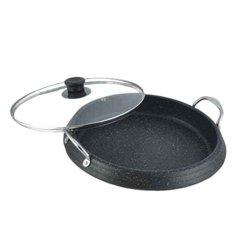 HOLIDYOYO 1pezzi Teglia da Forno Rotonda in Medica Teglia per Arrosti Antiaderente per Barbecue Cottura Uniforme e Facile da Pulire