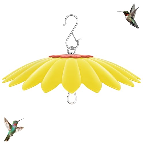 13.5 inch Flower Rain Guard for Bird Feeder Hummingbird Feeder Shade Dome Cover Umbrella Cover for Bird House for Outdoor Squirrel Guard(Yellow)