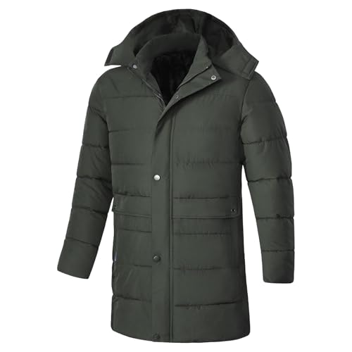 Manteau d'hiver long pour homme en maille isolée et finitions soignées de haute qualité
